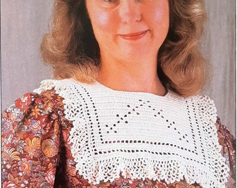 PDF CROCHET PATTERN: 1987 Bib Collar Crochet Pattern, Vintage Crochet Pattern, Collar Pattern, Vintage Collar Crochet Pattern, Cottagecore