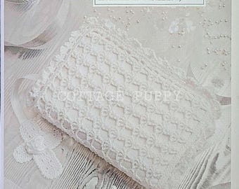 PDF CROCHET PATTERN: 1989 Bride's Bible Cover Crochet Pattern, Cross Bookmark Crochet Pattern, Book Cover Crochet Pattern
