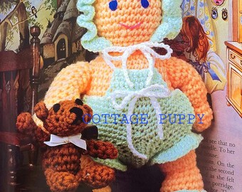 PDF CROCHET PATTERN: Vintage Baby Doll Crochet Pattern, Vintage Crochet Pattern, Doll Crochet Pattern, Vintage Toy Crochet Pattern