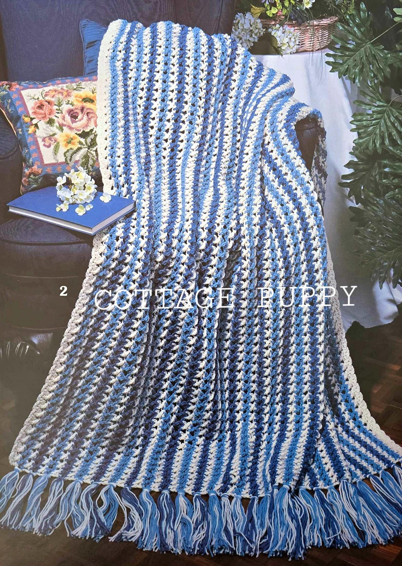PDF CROCHET PATTERN: 1998 Restful Retreat Blanket Crochet Pattern ...