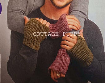 PDF CROCHET PATTERN: Women And Men Fingerless Mitts Crochet Pattern, Fingerless Gloves Crochet Pattern, Fingerless Mittens Crochet Pattern