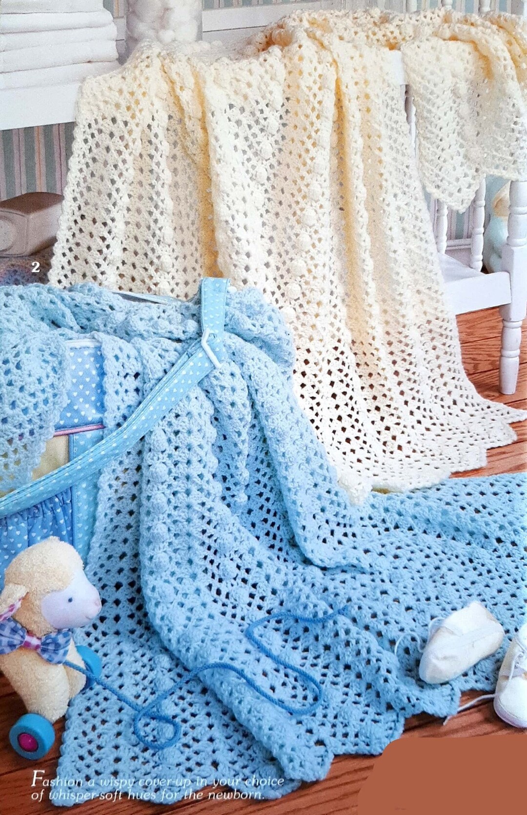 PDF CROCHET PATTERN: 1990 Gentle Breeze Afghan Crochet Pattern, Crochet ...