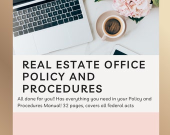 Professional Customizable Real Estate Policy and Procedures Template