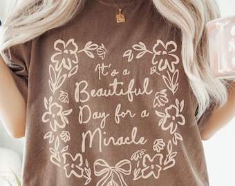 IVF Shirt: Floral Miracle, Comfort Colors TTC Transfer Day Tee