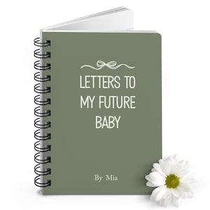Diario de infertilidad Cartas a mi futuro bebé Cuaderno personalizado Regalo de fertilidad Diario con nombre personalizado Regalo de infertilidad para esposa e hija