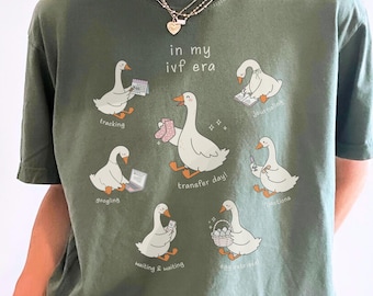 IVF Era Goose Shirt – Fertility Journey Support T-Shirt – Embryo Transfer Day Gift
