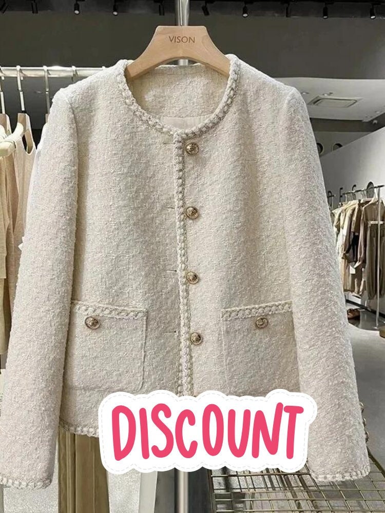 Cream tweed jacket clearance womens