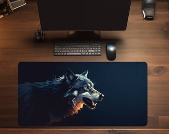 Wolf Large Mouse Pad Gamer Desk Mat Wolf Desk Pad Wolf Deskmat Wolf Mousepad Deskpad XL Mouse Pad Wolf XXL Mouse Pad Wolf