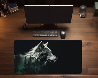 Wolf Large Mouse Pad Gamer Desk Mat Wolf Desk Pad Wolf Deskmat Wolf Mousepad Deskpad XL Mouse Pad Wolf XXL Mouse Pad Wolf
