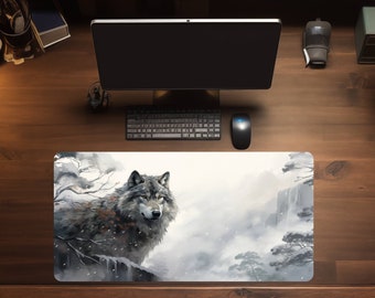 Wolf Mouse Pad Gamer Desk Mat Wolf Desk Pad Wolf Deskmat Wolf Mousepad Deskpad XL Mouse Pad Wolf XXL Mouse Pad Wolf