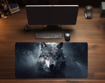 Wolf Large Mouse Pad Gamer Desk Mat Wolf Desk Pad Wolf Deskmat Wolf Mousepad Deskpad XL Mouse Pad Wolf XXL Mouse Pad Wolf
