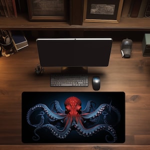 Octopus Large Mouse Pad Gamer Desk Mat Octopus Desk Pad Octopus Deskmat Octopus Mousepad Deskpad XL Mouse Pad Octopus XXL Mouse Pad Octopus