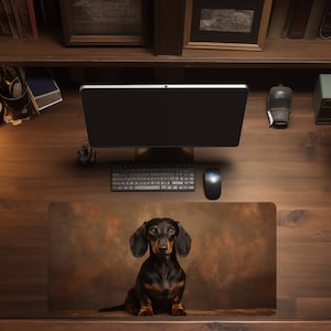 Dachshund Large Mouse Pad Custom Pet Desk Mat Custom Desk Pad Custom Dog Deskmat Mousepad Deskpad XL Mouse Pad Dachshund Doxie Mouse Pad