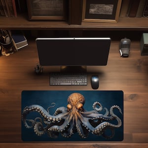 Octopus Mouse Pad Gamer Desk Mat Octopus Desk Pad Octopus Deskmat Octopus Mousepad Deskpad XL Mouse Pad Octopus XXL Mouse Pad Octopus Large