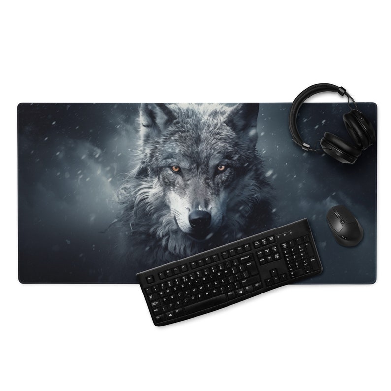 Wolf Large Mouse Pad Gamer Desk Mat Wolf Desk Pad Wolf Deskmat Wolf