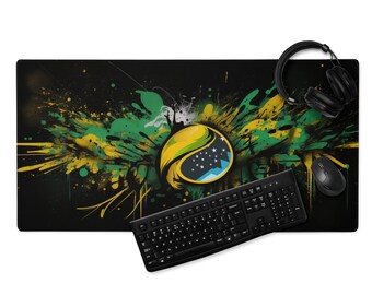 Brazil Flag Mouse Pad Gamer Desk Mat Brazil Desk Pad Brazil Deskmat Brazil Mousepad Deskpad XL Mouse Pad Brazil Brasil