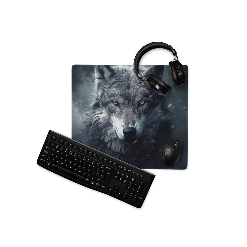 Wolf Large Mouse Pad Gamer Desk Mat Wolf Desk Pad Wolf Deskmat Wolf