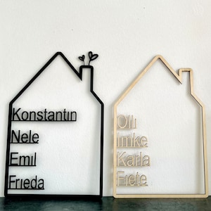 House with name | House made of wood