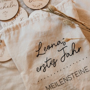Personalisierte Baby Meilensteinkarten aus Holz | Geschenk zur Geburt | Babyparty