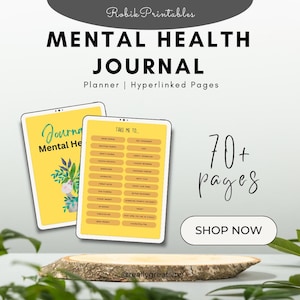 Mental Health Journal bundle printable,Digital MentalHealth planner,Wellness workbook,Therapy worksheet,Anxiety management,Self care tracker