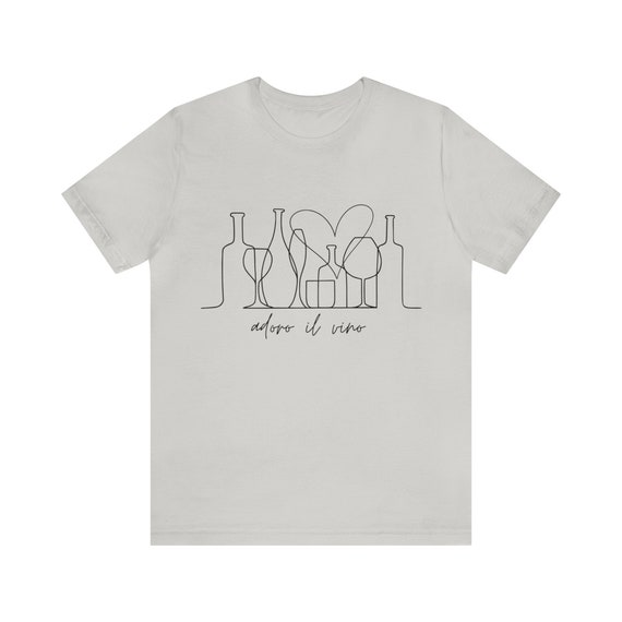 Adoro Il Vino I Love Wine Italian Unisex Jersey Short Sleeve Tee Etsy