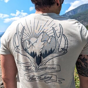 Mountain Graphic T-Shirt, Outdoor Adventure Tee, Camping TShirt, Unisex Mountain TShirt, Outdoors T-Shirt, Mountains Are Calling Graphic Tee
