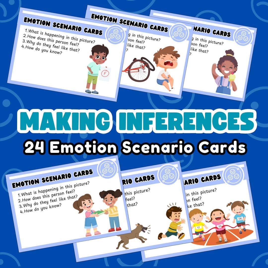 Making Inferences - Emotion Scenario Picuture Cards | Social Emotional ...