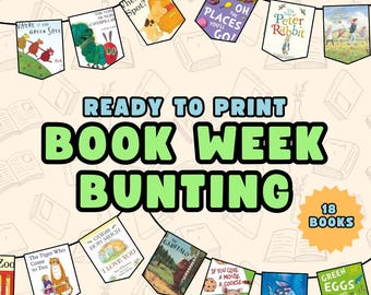 Book Week Bunting - Classroom Decor - Children’s Book Cover Banner - DIGITAL DOWNLOAD ONLY