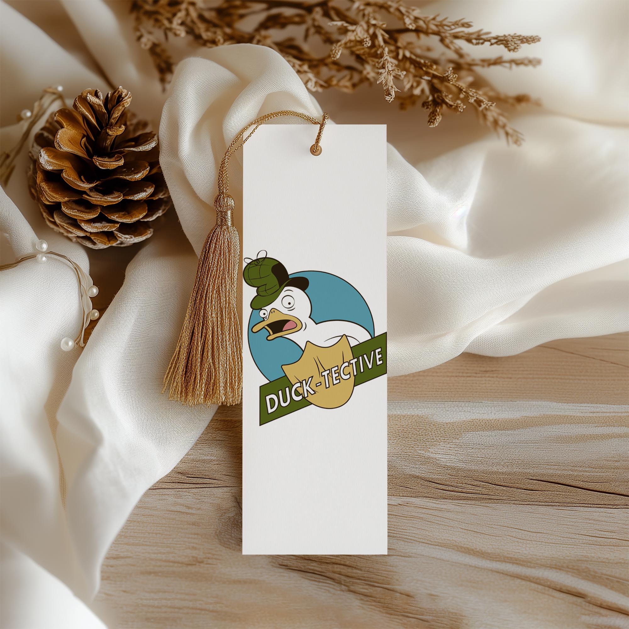 Duck-tective Cartoon Vinyl Sticker | Funny Detective Duck