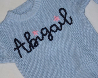 Personalized Hand Embroidered Sweater