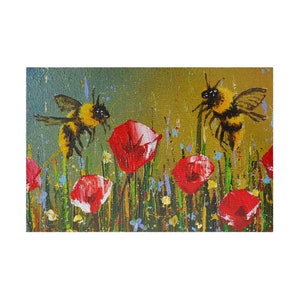 Busy Bees Jigsaw Puzzles Adults Kids 1000+ Pieces | Colorful Vibrant Bee Fun Family Puzzle Nature Puzzle | Puzzle Love Unique Gift