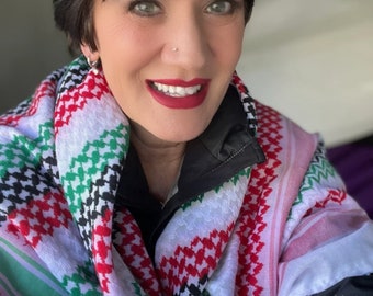 Keffiyeh Palestina sjaal - traditionele katoenen Shemagh met kwastjes Arafat Hatta Arabische stijl hoofddoek, perfect islamitisch cadeau voor mannen en vrouwen