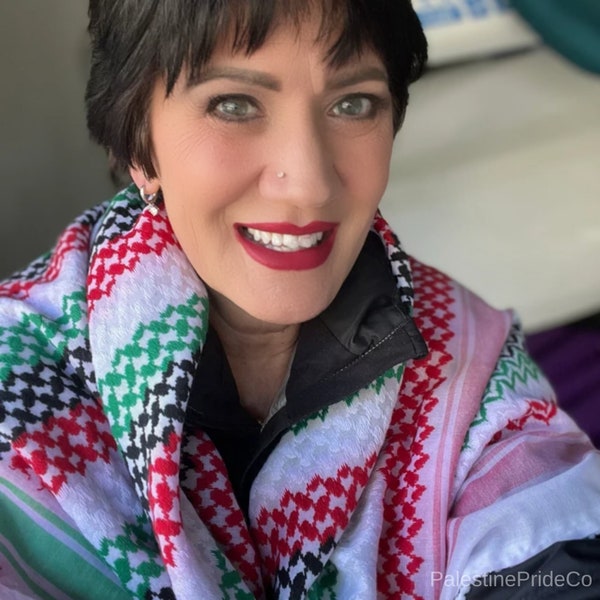 Bufanda Keffiyeh Palestina - Shemagh de algodón tradicional con borlas Arafat Hatta Pañuelo de estilo árabe, regalo islámico perfecto para hombres y mujeres