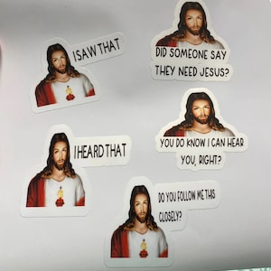 Fun Jesus Sticker Pack or Magnets