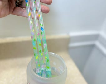 10" Color Changing Peeps Reusable Plastic Straw