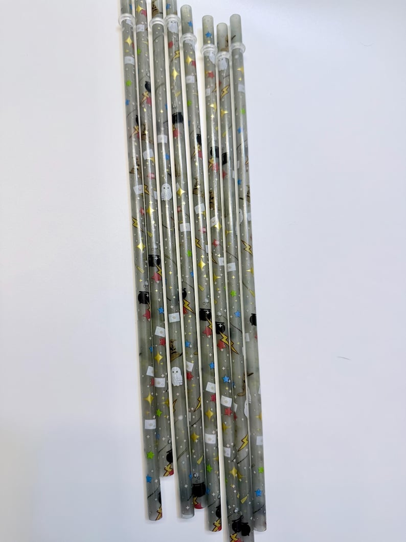 12” Color Changing Wizard Reusable Plastic Straw image 9