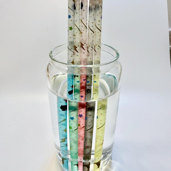 12” Color Changing Wizard Reusable Plastic Straw