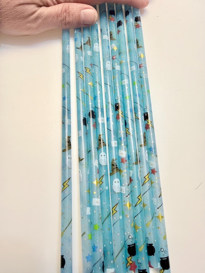 12” Color Changing Wizard Reusable Plastic Straw image 6