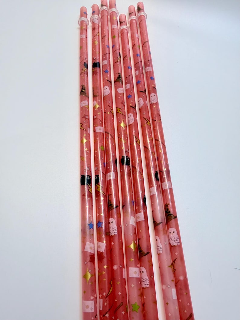 12” Color Changing Wizard Reusable Plastic Straw image 4