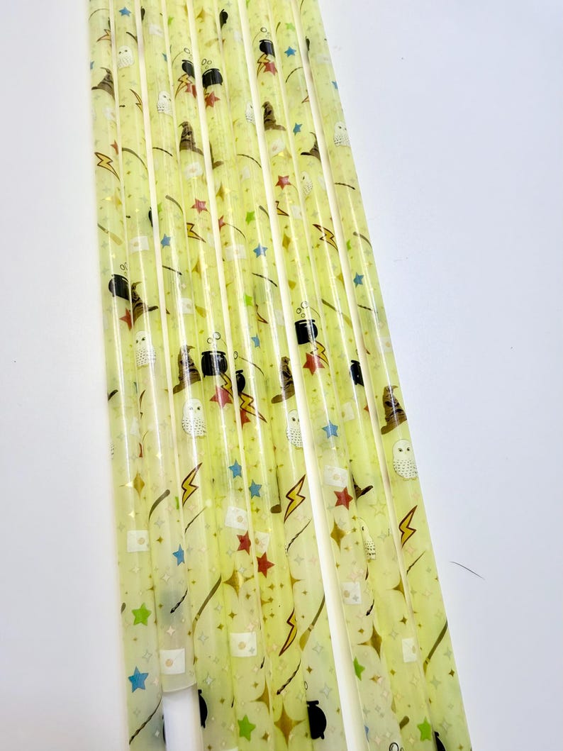 12” Color Changing Wizard Reusable Plastic Straw image 8
