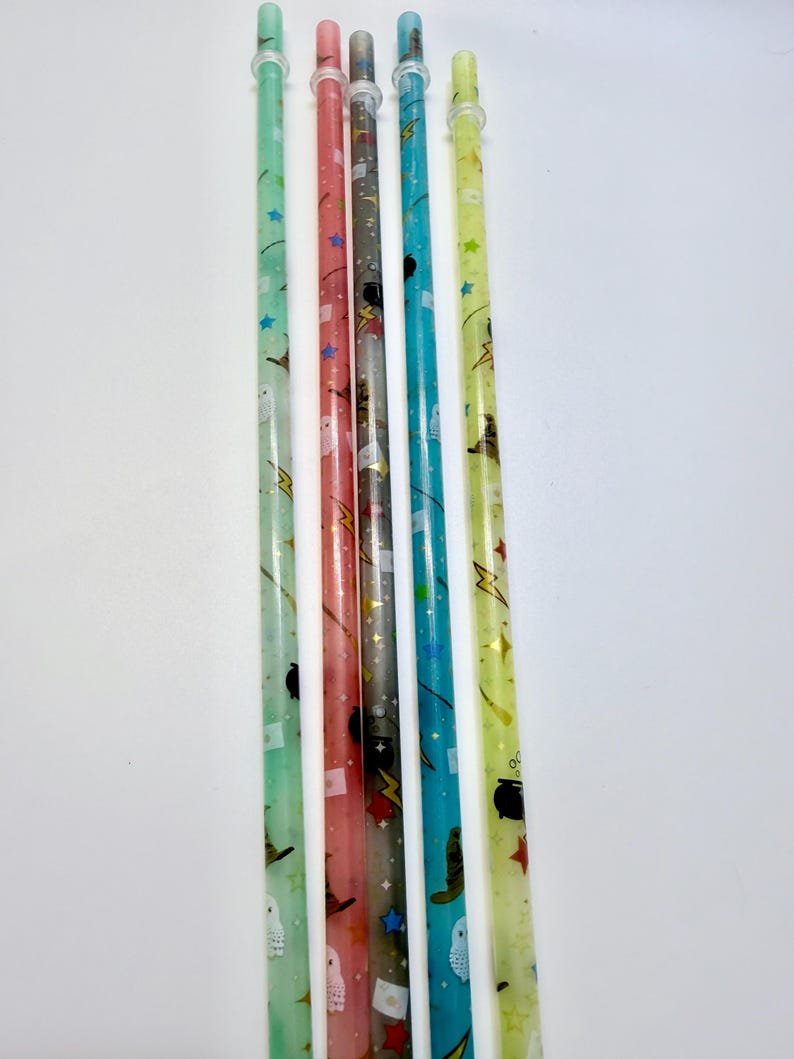 12” Color Changing Wizard Reusable Plastic Straw image 5