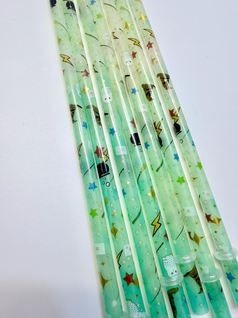 12” Color Changing Wizard Reusable Plastic Straw image 7