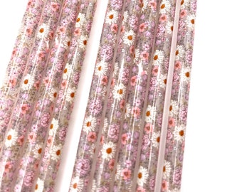 10" Color Changing Flowers Reusable Plastic Straw