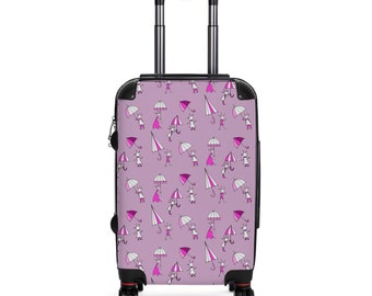 Suitcase, Umbrellas suitcase , Holiday suitcase, pink suitcase