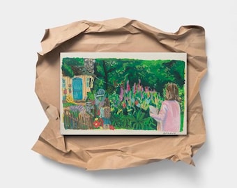 Matilda - Scene with Miss Honey gouache art print