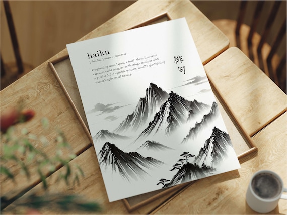 Haiku Definition Print: Japanese Poem, Minimalist Wall Art