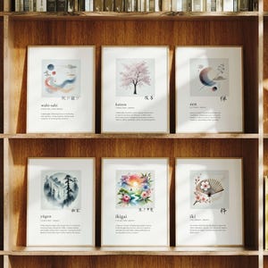 Japanese Definition Art Prints: Wabi Sabi, Zen, Ikigai (Digital Download Bundle)