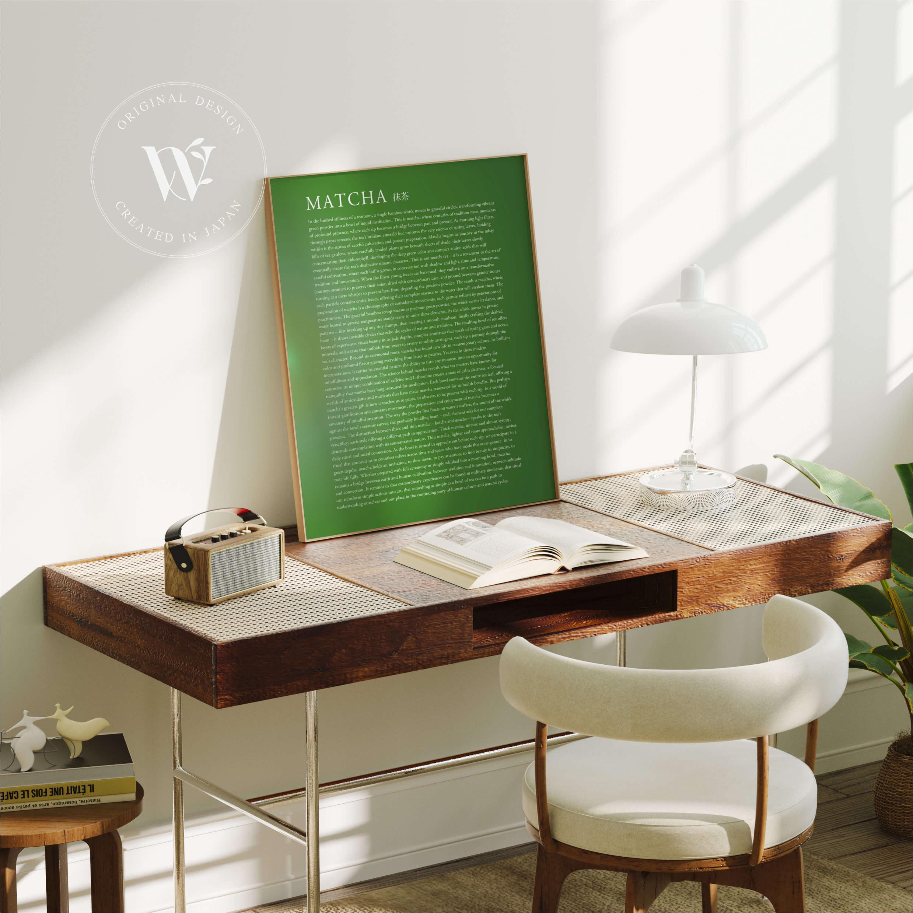 Matcha Long Definition Digital Printable Wall Art: Japanese