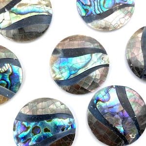Circle Abalone Mother of Pearl Sku#M756
