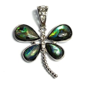 Dragonfly Abalone Mother of Pearl Pendant Sku#M982